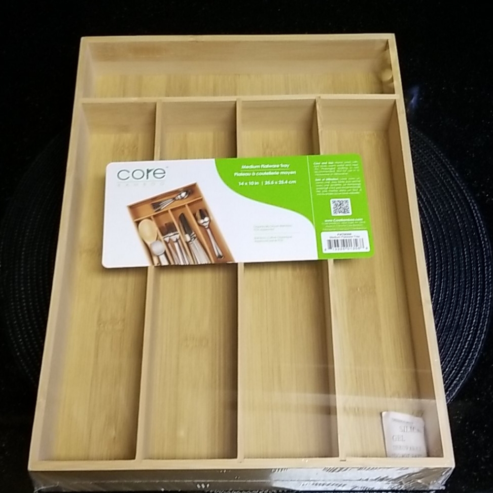 Bamboo Flatware Tray